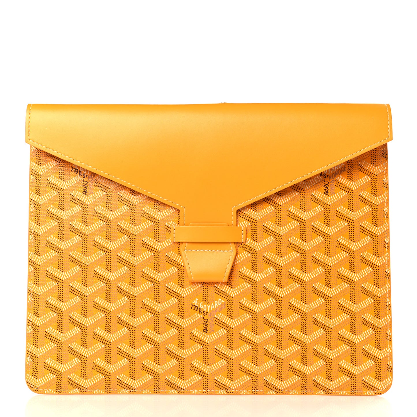 Goyardine Large Commando Envelope 2 Flat Pouch Yellow