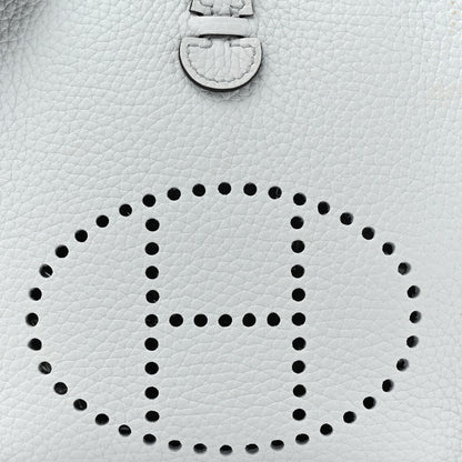 Hermes Taurillon Clemence Amazone Evelyne TPM Bleu Pale Indigo 7 of 12