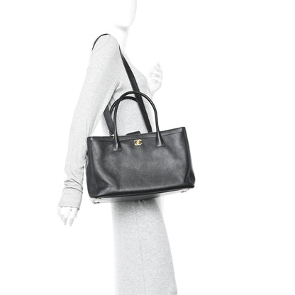 Chanel Calfskin Cerf Executive Shopper Tote Black 2 of 12