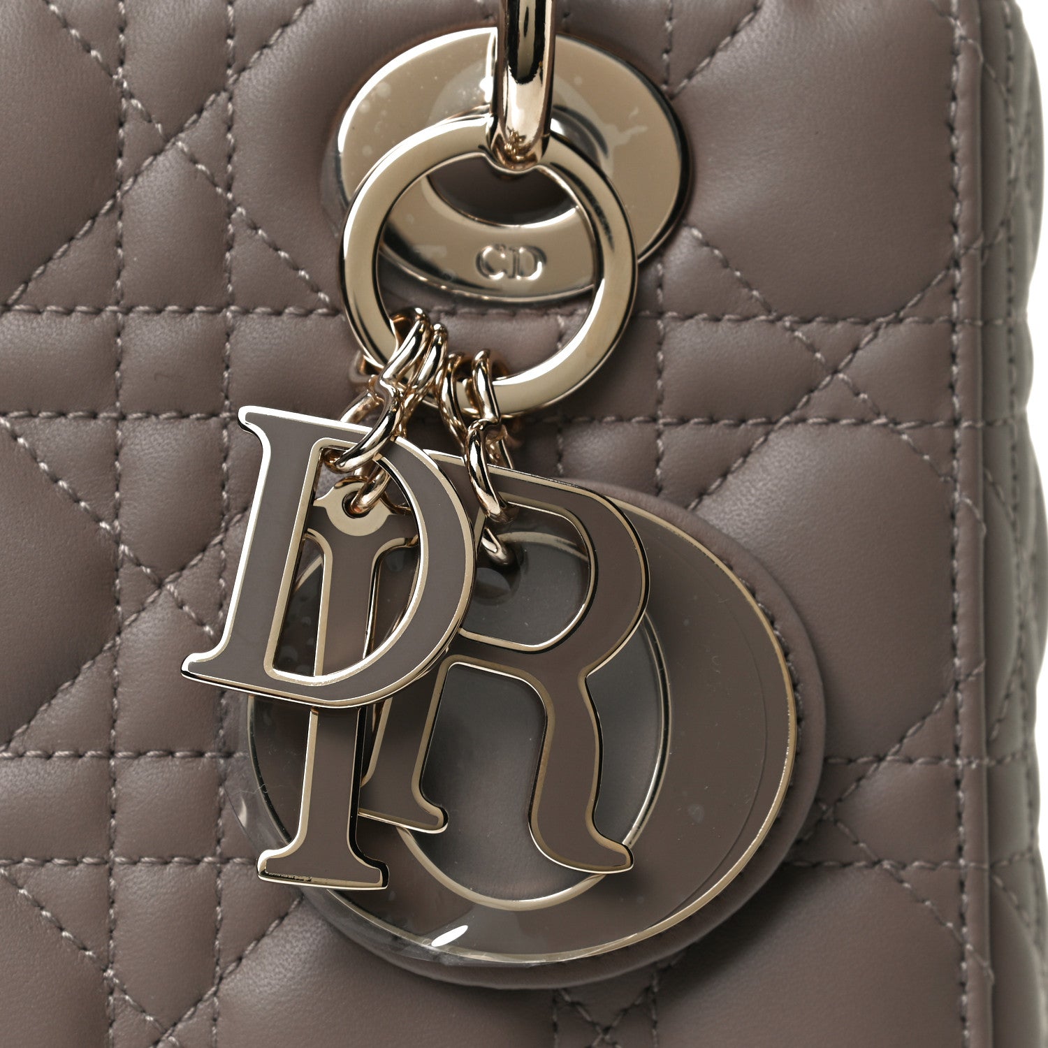Christian Dior Lambskin Cannage Small My ABCDior Lady Dior Warm Taupe 10 of 13