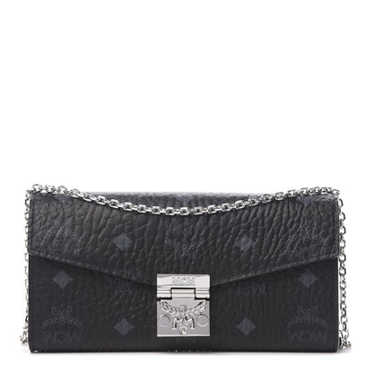 MCM Visetos Large Patricia Wallet On Chain Black 1 of 11