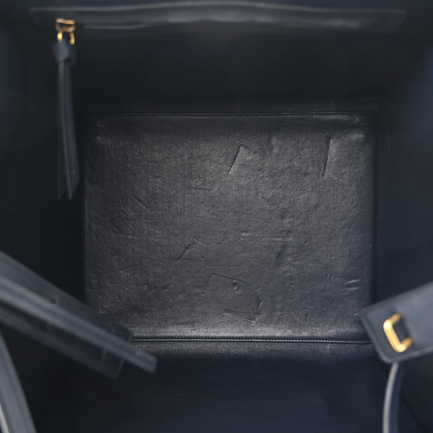 Crocodile Embossed Calfskin Medium Phantom Luggage Navy Blue