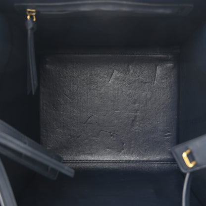 Celine Crocodile Embossed Calfskin Medium Phantom Luggage Navy Blue 5 of 12