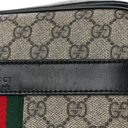 Gucci GG Supreme Monogram Web Medium Shoulder Bag Black 14 of 20