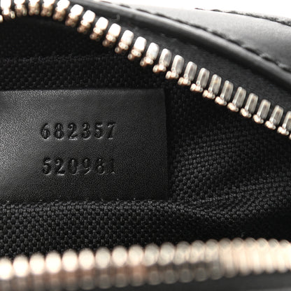 Gucci GG Supreme Monogram Appia Calfskin Web Small Camera Messenger Bag Black Grey 7 of 10