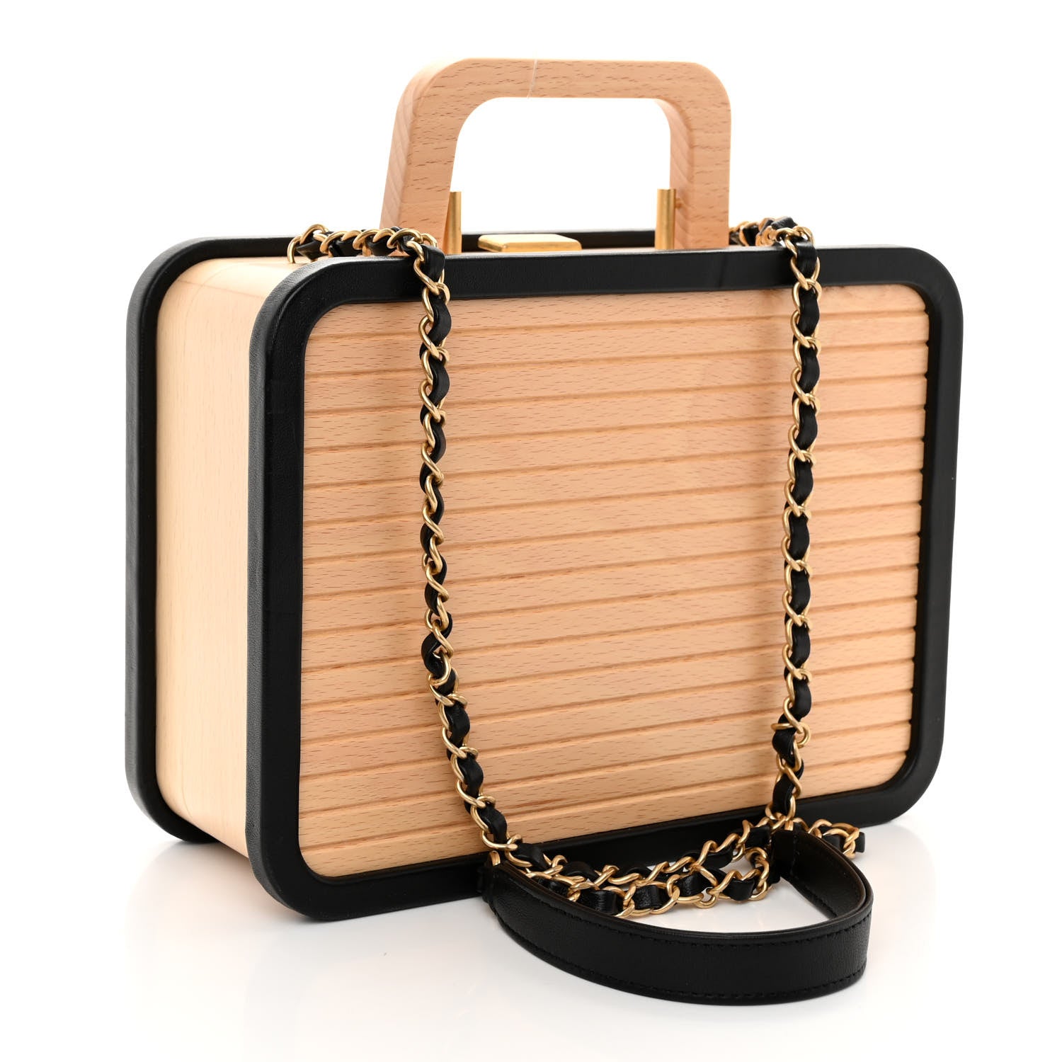 Chanel Beech Wood Lambskin Medium CC Vanity Case Black 3 of 12