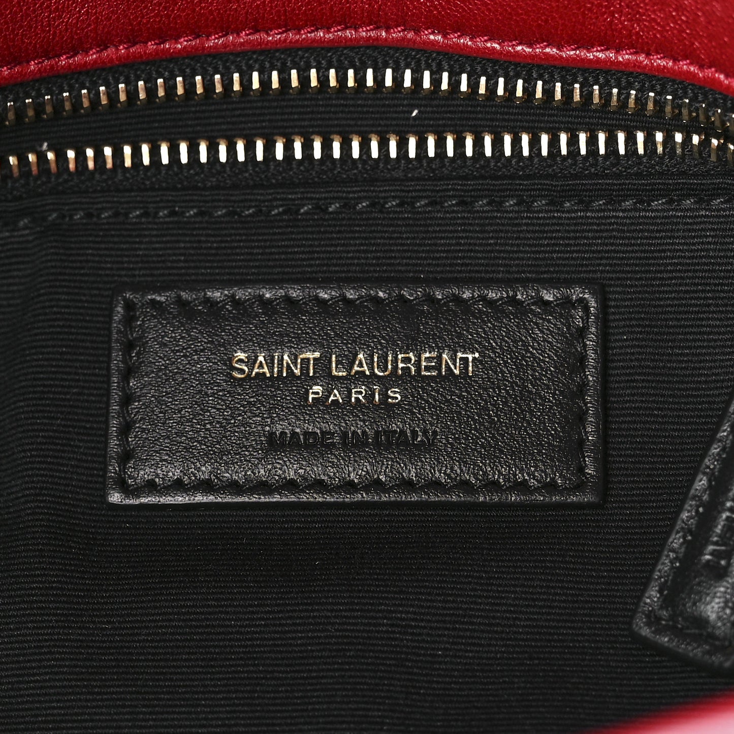 Lambskin Quilted Medium Loulou Puffer Monogram Chain Satchel Opyum Red