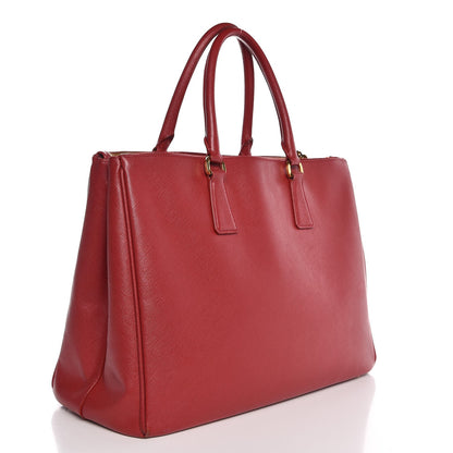 Prada Saffiano Large Galleria Double Zip Tote Fuoco 3 of 7
