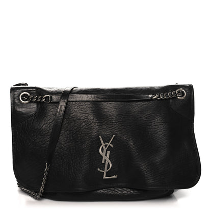 Saint Laurent Grained Lambskin Monogram Oversized Niki Chain Satchel Black 1 of 14