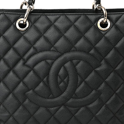 Chanel Caviar Quilted Grand Shopping Tote GST Black 8 of 10