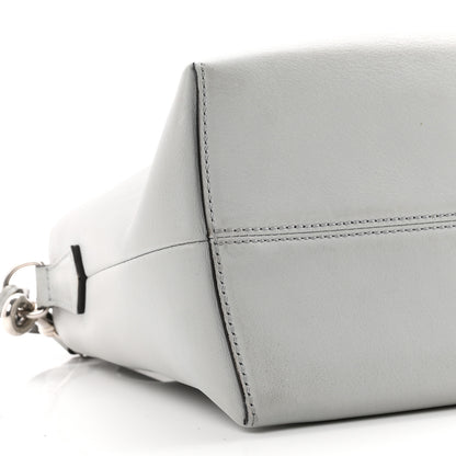 Fendi Vitello Dolce Pearl Scalloped Studded Medium By The Way Boston Bag Grigio Perla 9 of 10