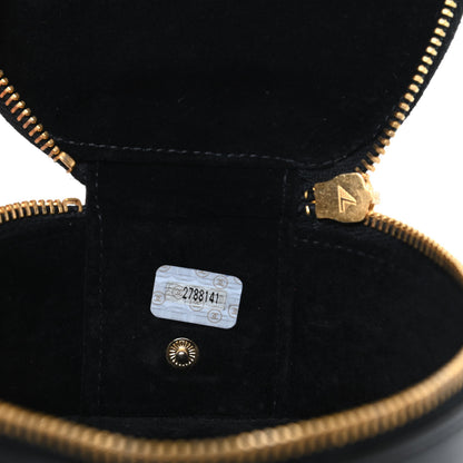 Chanel Lambskin Round Jewelry Travel Case Black 6 of 7