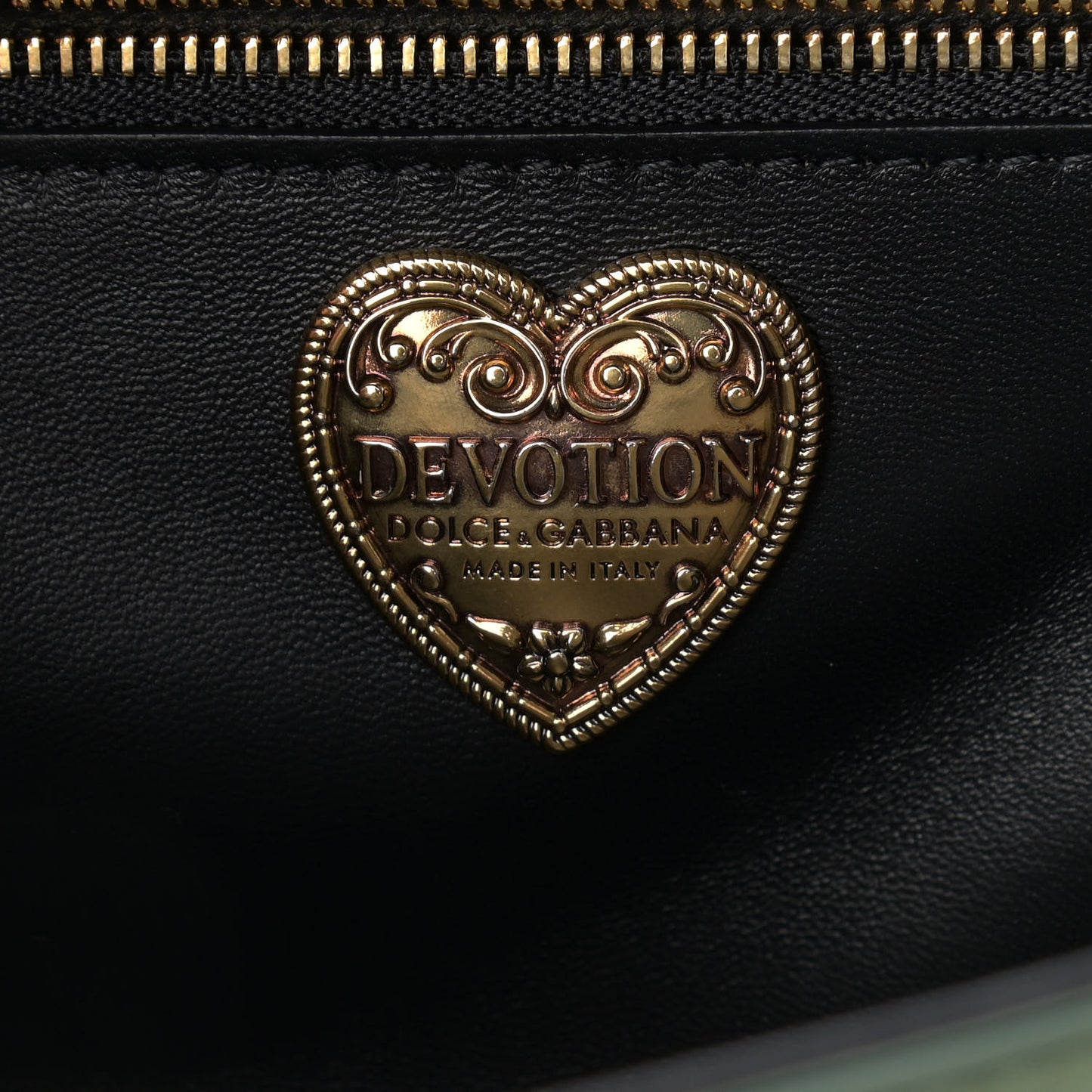 Metallic Calfskin Medium Devotion Crossbody Bag Green