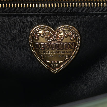 Dolce & Gabbana Metallic Calfskin Medium Devotion Crossbody Bag Green 6 of 9