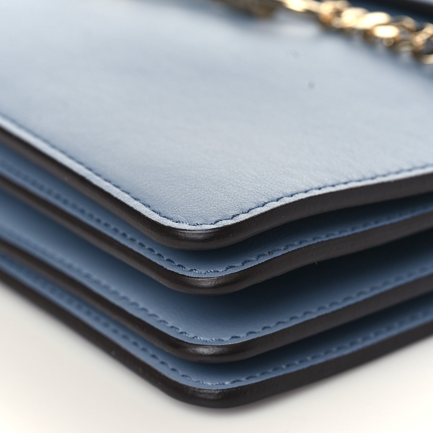 Chloe Calfskin Suede Medium Faye Shoulder Bag Ash Blue 9 of 9