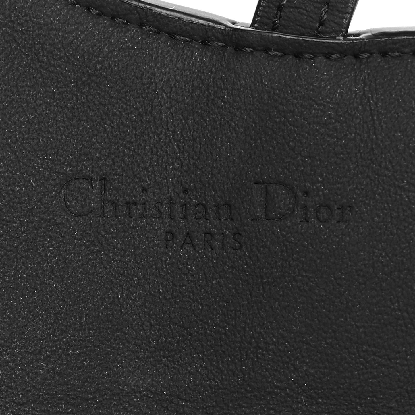 Ultra Matte Calfskin Nano Saddle Chain Pouch Black