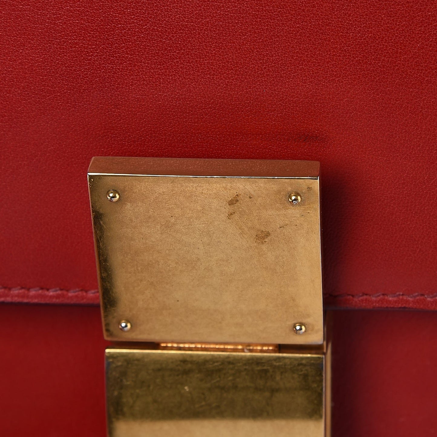 Smooth Calfskin Large Classic Box Flap Bag Red