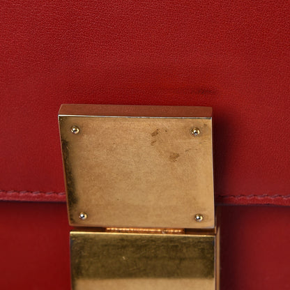 Celine Smooth Calfskin Large Classic Box Flap Bag Red 15 of 16
