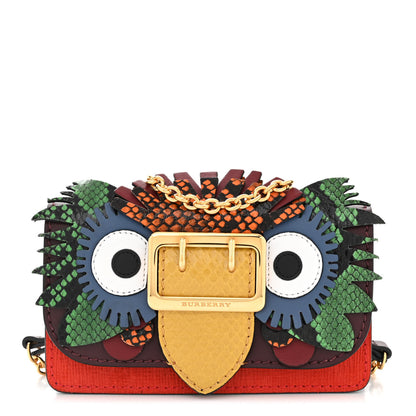 Burberry Grainy Calfskin Watersnake The Owl Small Buckle Bag Pale Apricot 1 of 10