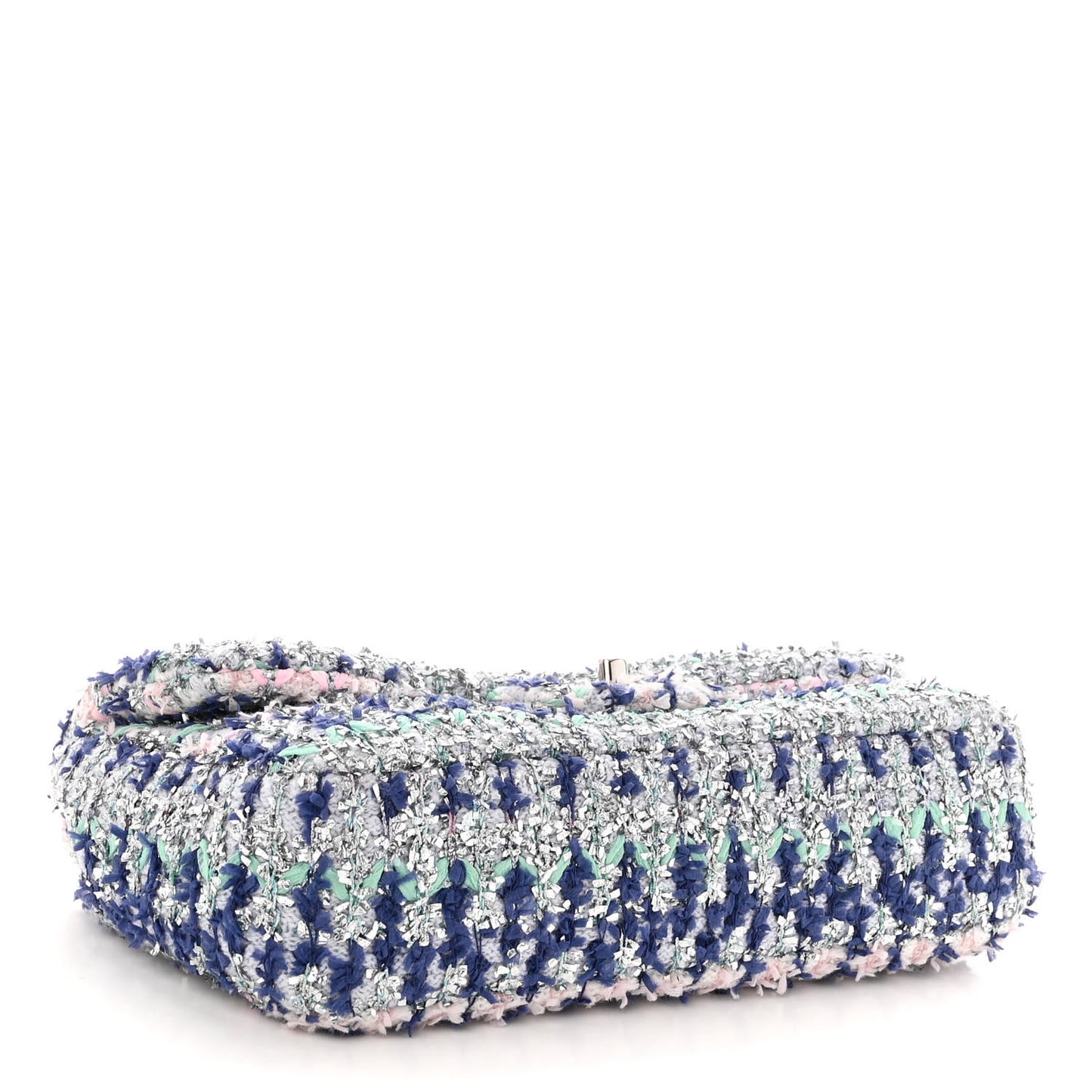 Tweed Medium Single Flap Pink