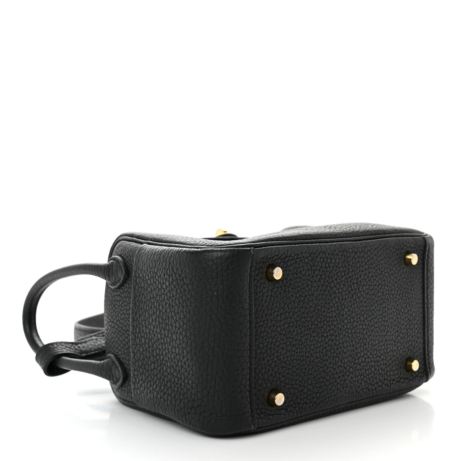 Hermes Taurillon Clemence Mini Lindy 20 Black 4 of 17