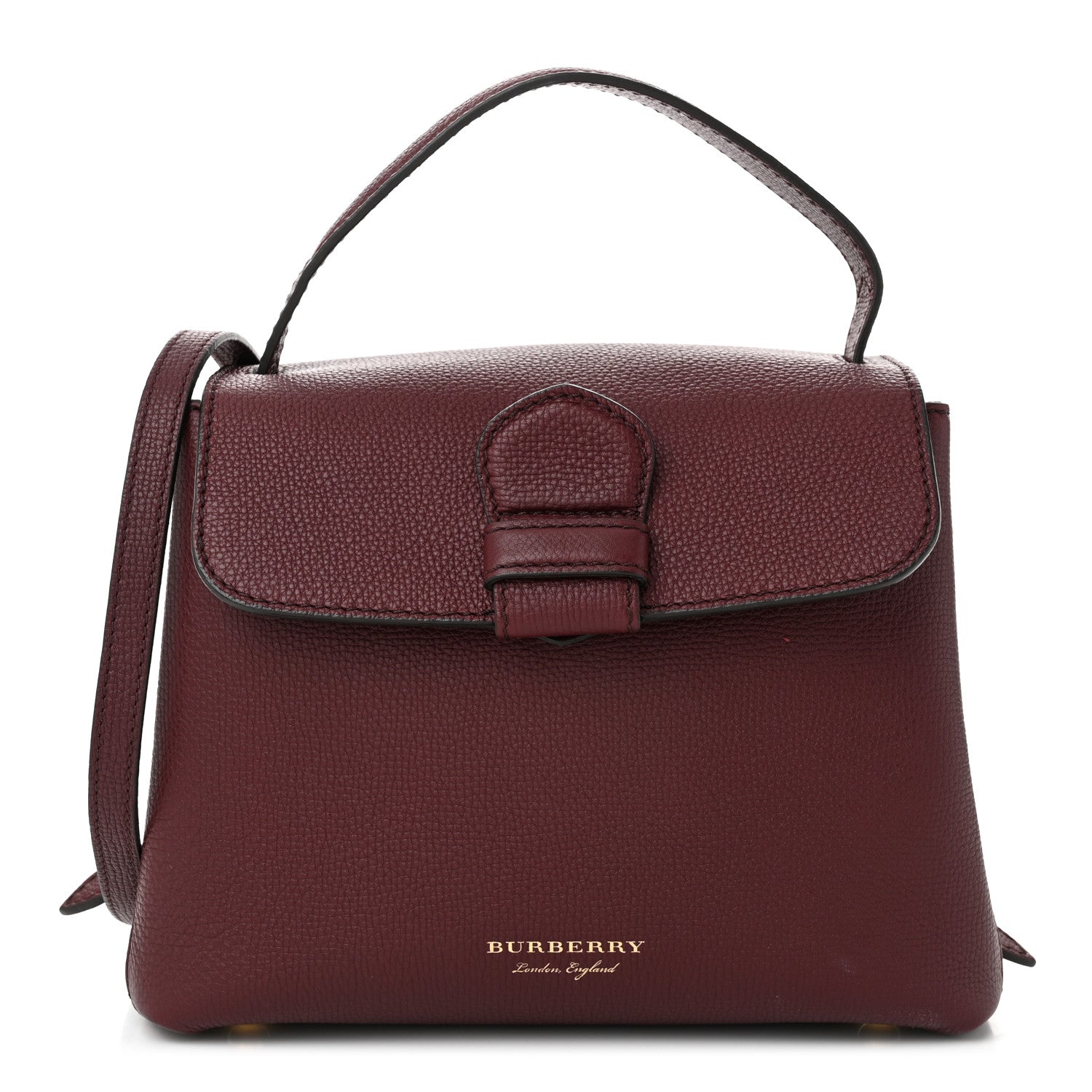 Burberry Derby Calfskin House Check Small Camberley Mahogany Red 1 of 9