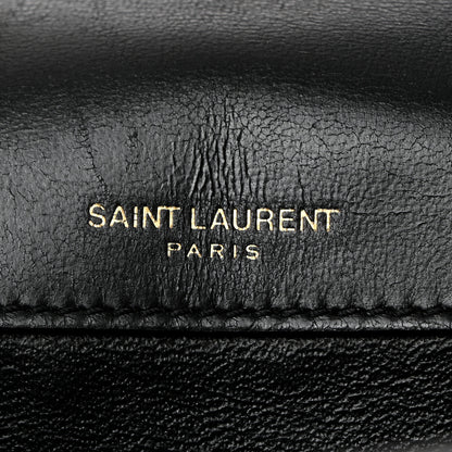 Saint Laurent Lambskin Matelasse Monogram Medium Vicky Chain Bag Black 6 of 11