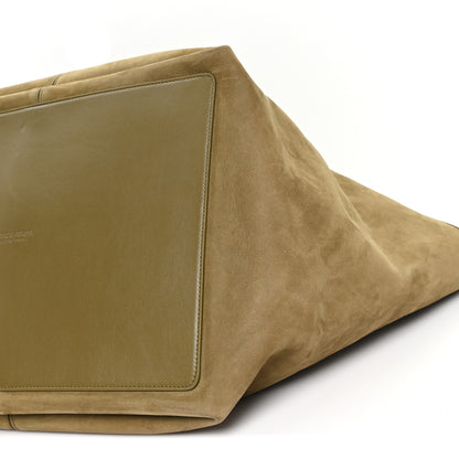 Bottega Veneta Suede Nappa Intrecciato Large Flip Flap Tote Mud 10 of 10