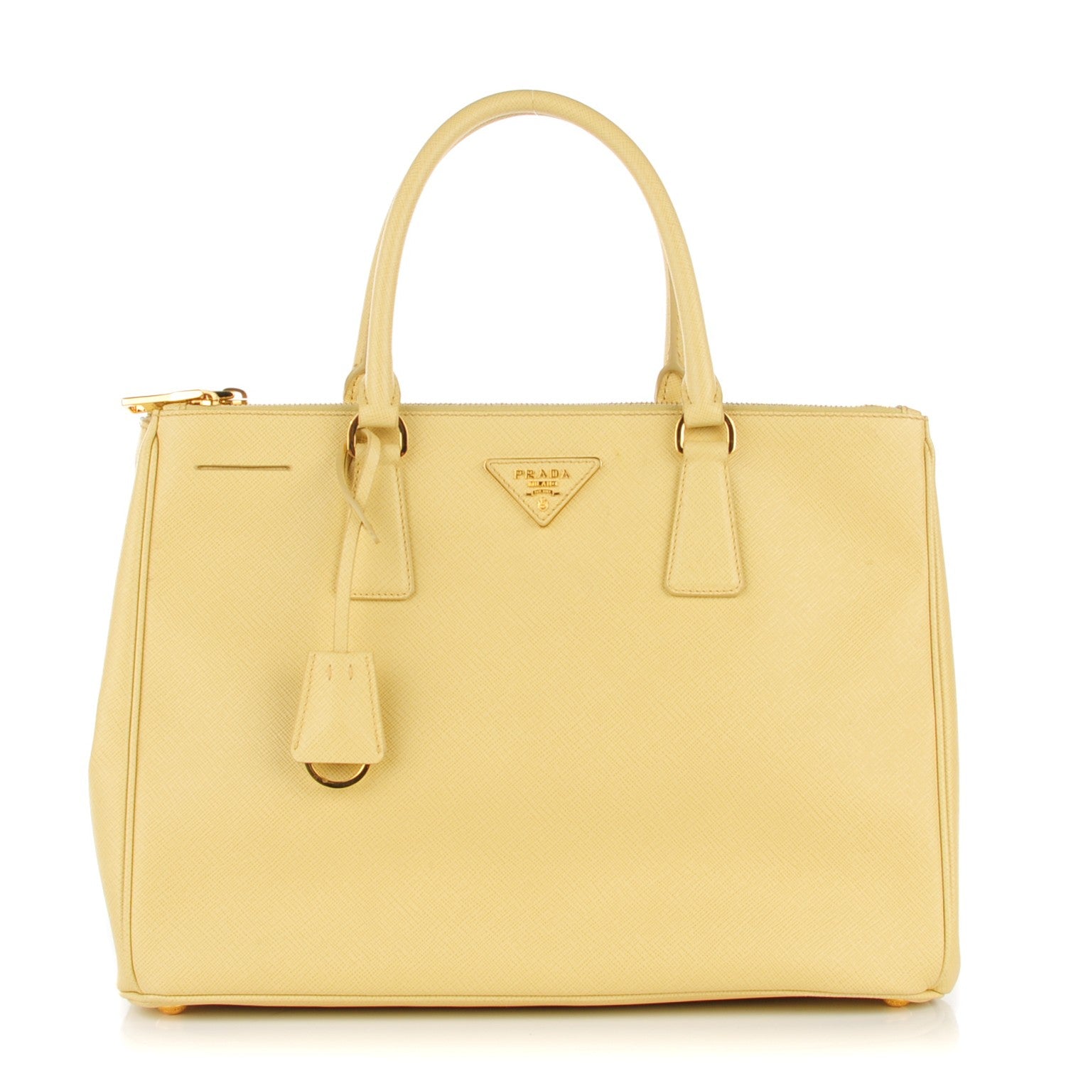 Prada Saffiano Medium Galleria Double Zip Tote Ginestra 1 of 9
