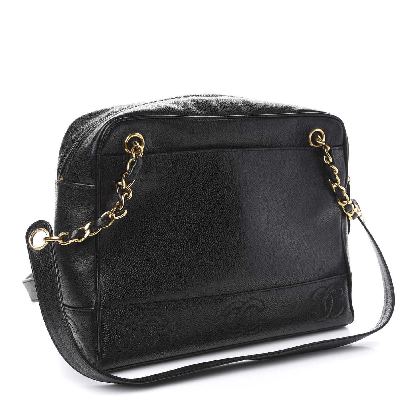 Caviar CC Shoulder Bag Black