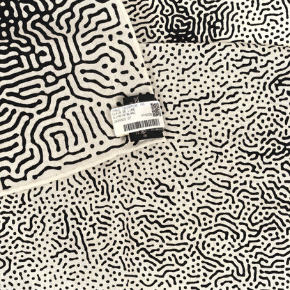 Hermes Silk Cashmere Clair De Lune Shawl 140 Black White 3 of 3