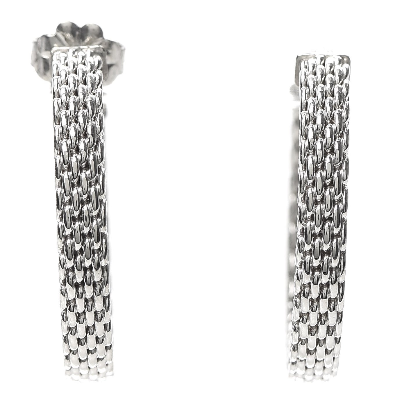 Sterling Silver Narrow Somerset Hoop Earrings