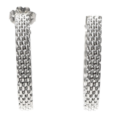 Tiffany Sterling Silver Narrow Somerset Hoop Earrings 1 of 4