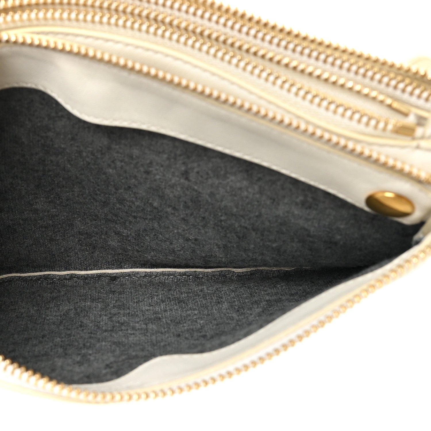 Celine Lambskin Large Trio Crossbody Bag White 4 of 18