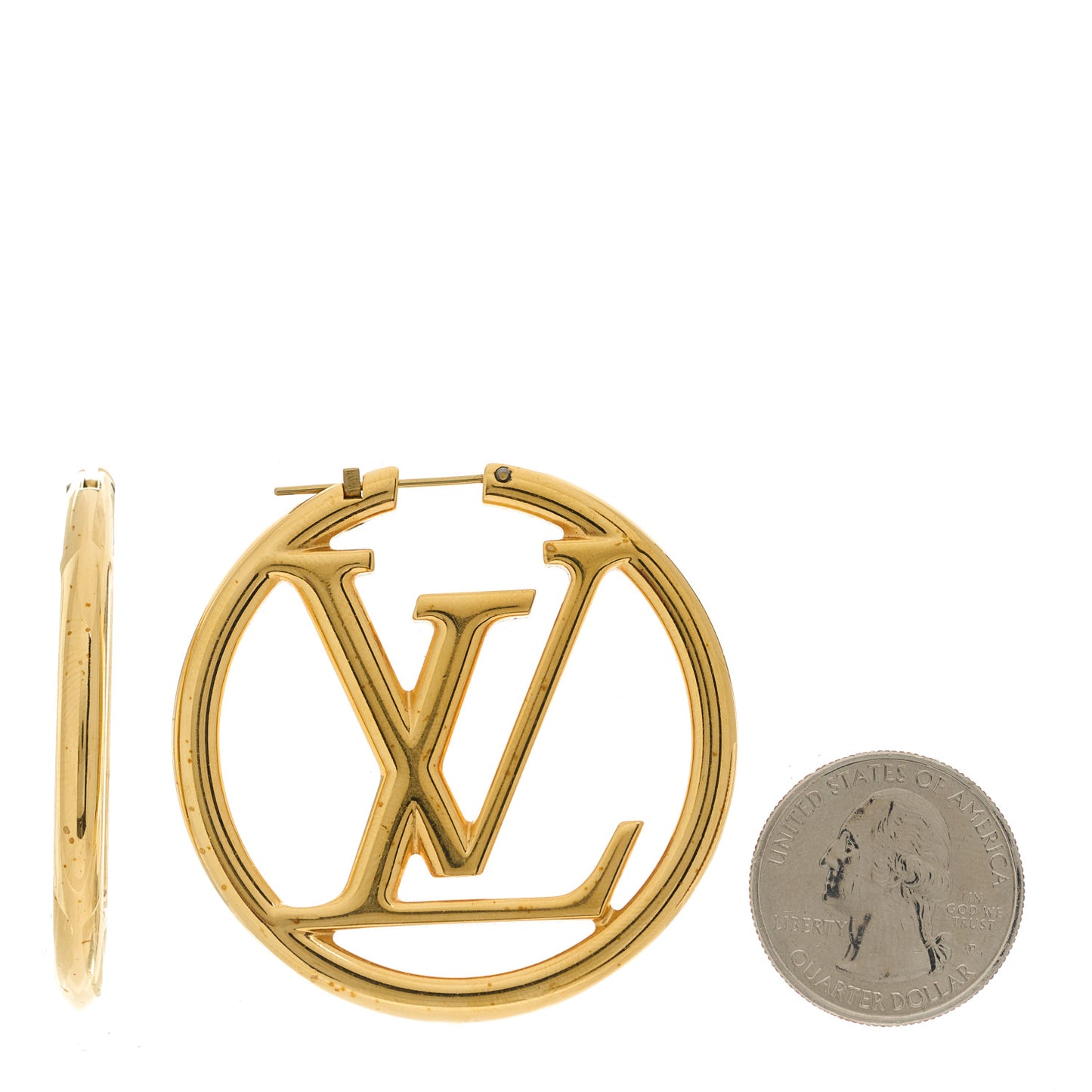 Metal Louise Hoop Earrings Gold