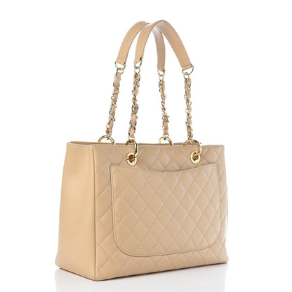 Chanel Caviar Quilted Grand Shopping Tote GST Beige Clair 3 of 16