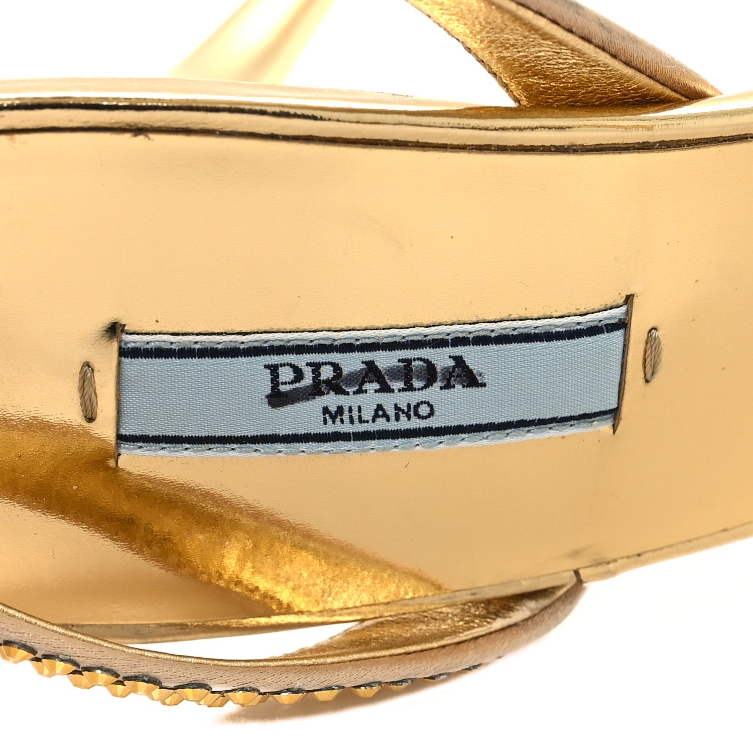 Prada Satin Crystal Triangle Modellerie 100mm Sandals 40 Platino 7 of 8