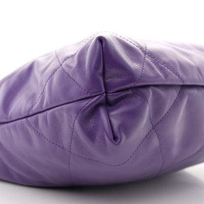 Chanel Shiny Calfskin Quilted Rainbow Small Chanel 22 Purple 10 of 12