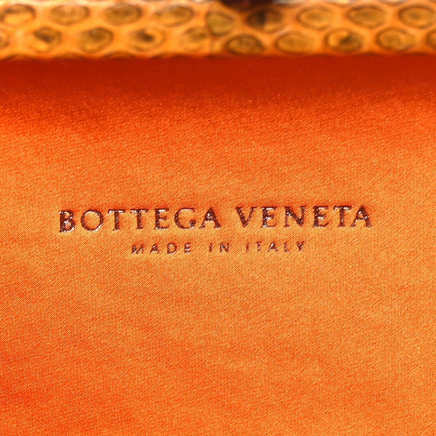 Satin Intreccio Impero Ayers Knot Clutch Orange