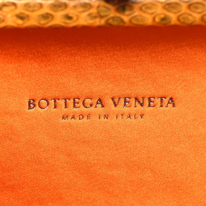 Bottega Veneta Satin Intreccio Impero Ayers Knot Clutch Orange 6 of 8