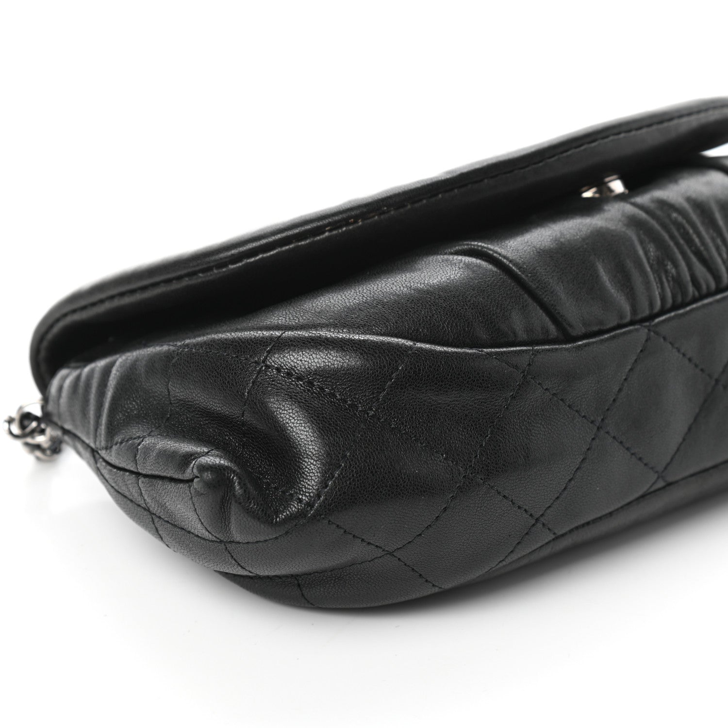 Chanel Lambskin Half Moon Wallet On Chain WOC Black 10 of 11