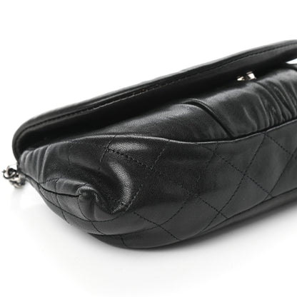 Chanel Lambskin Half Moon Wallet On Chain WOC Black 10 of 11