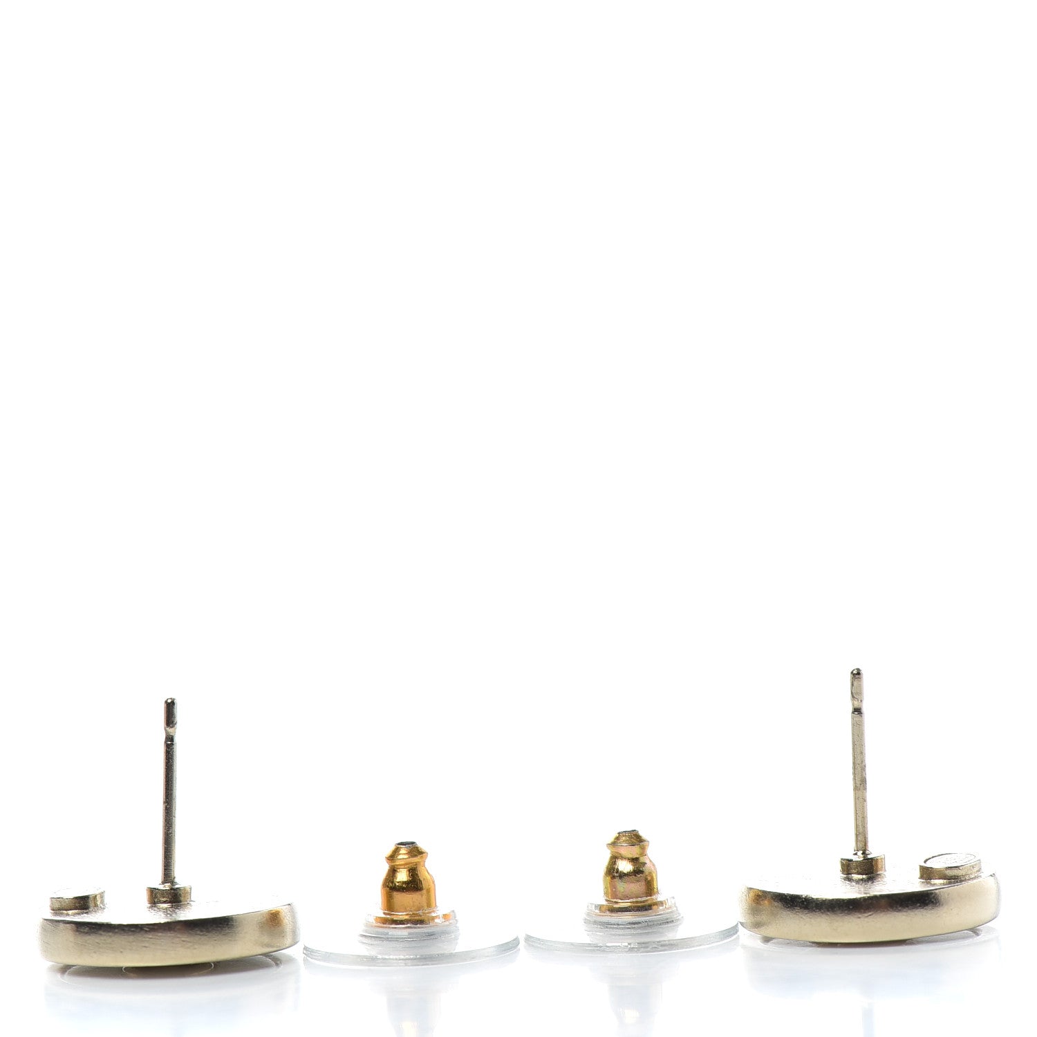 Chanel Pearl Coco Round Earrings Gold Pearly White 3 of 4