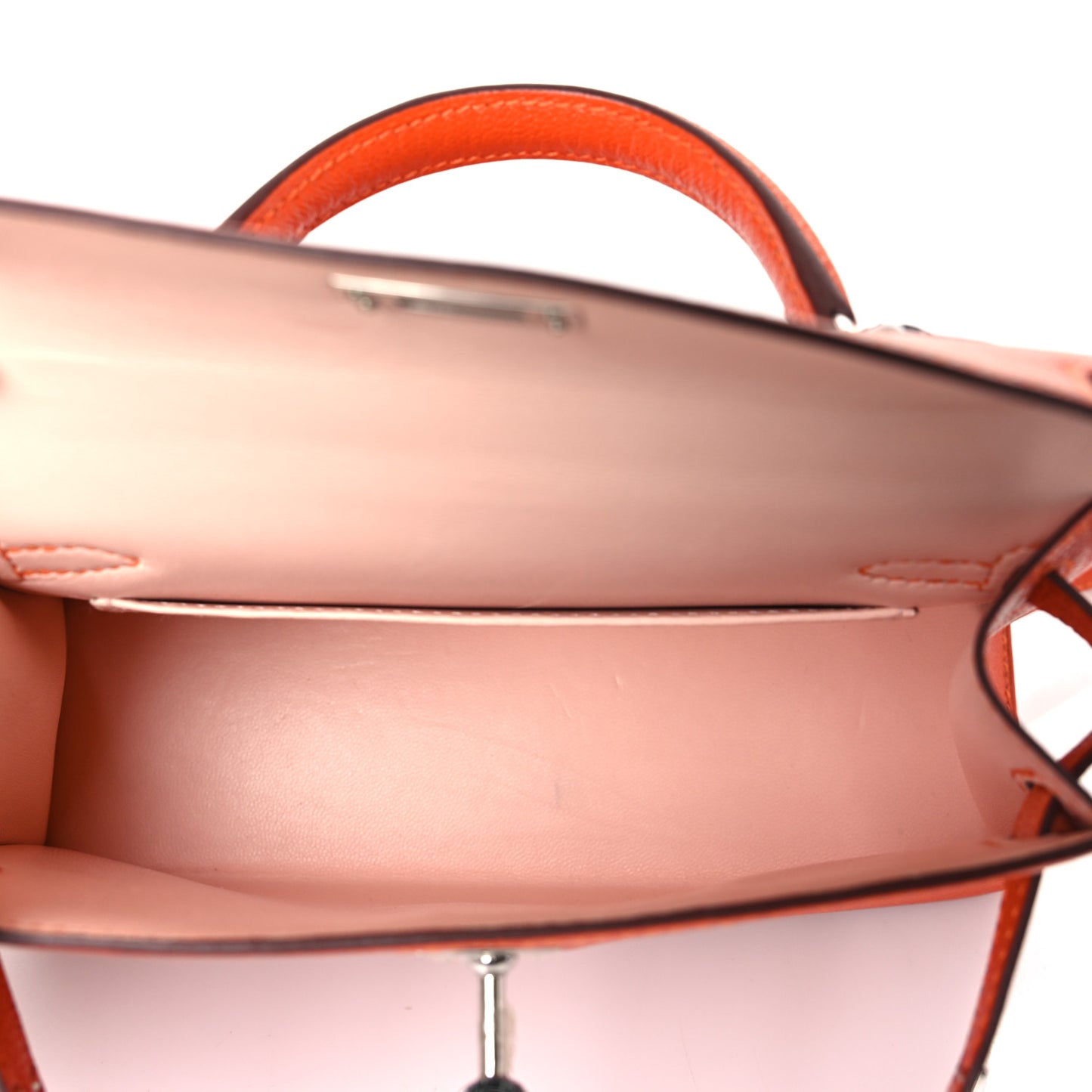 Chevre Mysore Verso Mini Kelly Sellier 20 Feu Rose Eglantine