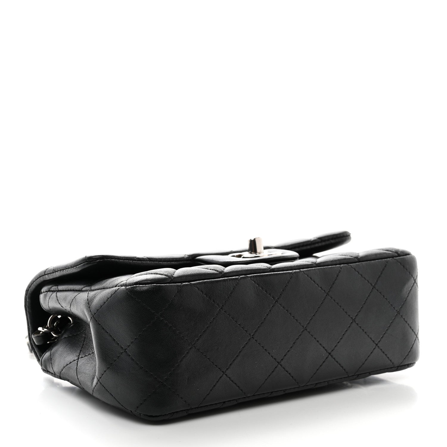 Chanel Lambskin Quilted Mini Rectangular Flap Black 4 of 10