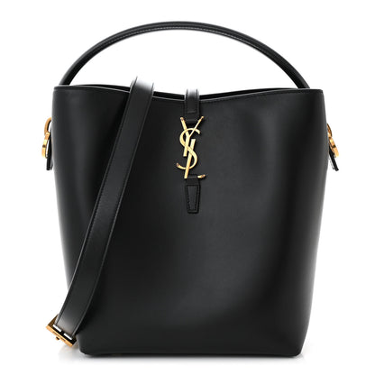 Saint Laurent Shiny Calfskin Le 37 Bucket Bag Black 1 of 12