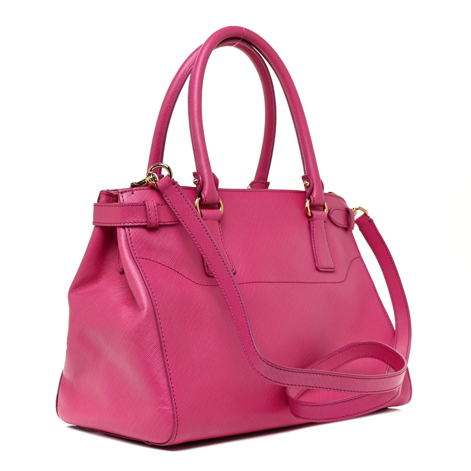 Salvatore Ferragamo Printed Calfskin Beky Tote Pink 3 of 14