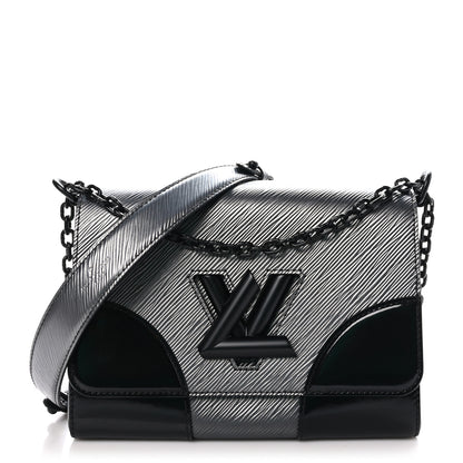 Louis Vuitton Epi Patent Twist Shoulder Bag MM Anthracite Nacre 1 of 10