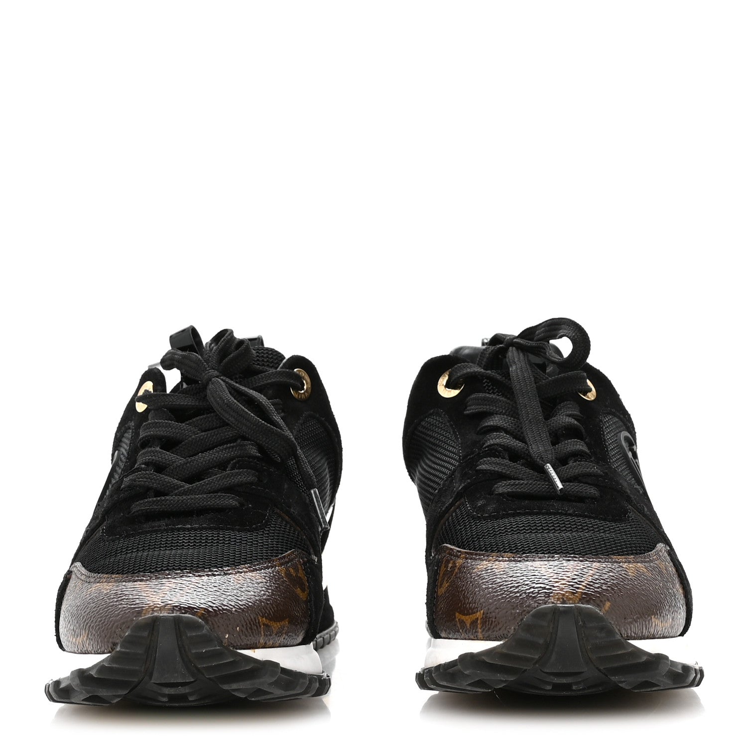 Louis Vuitton Suede Monogram Run Away Sneakers 36.5 Black 3 of 9