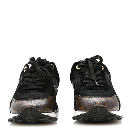 Louis Vuitton Suede Monogram Run Away Sneakers 36.5 Black 3 of 9